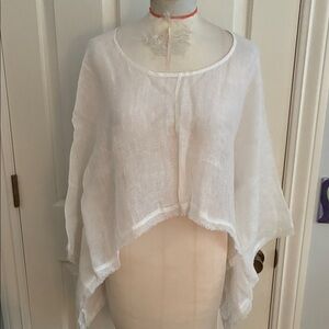 Eileen fisher simple linen poncho top